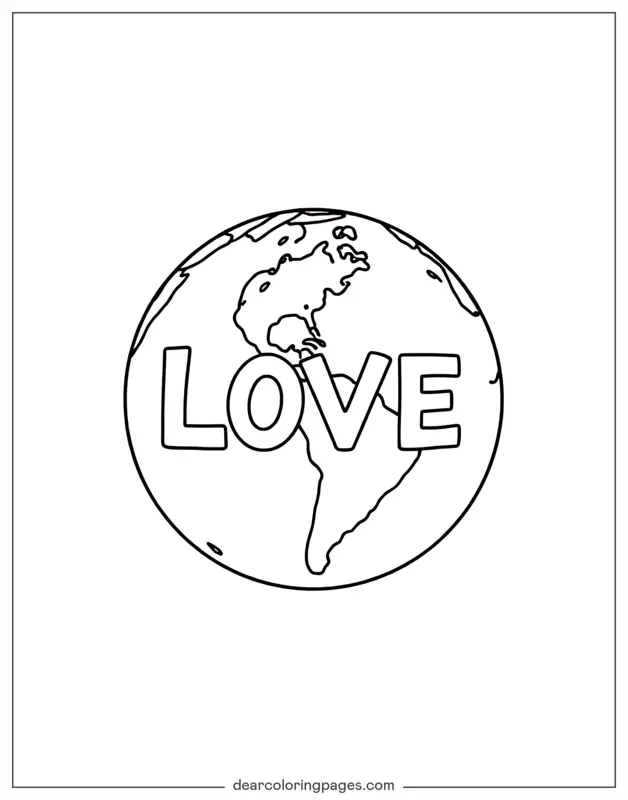 Earth With "LOVE" Text